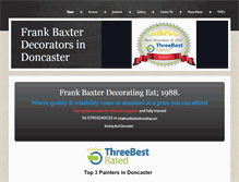 Tablet Screenshot of frankbaxterdecorating.com
